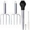 Turkey Baster and Poultry Lifters Fork Set of 2. Food Grade Stainless Steel and BPA-Free Silicone. Dishwasher-Safe