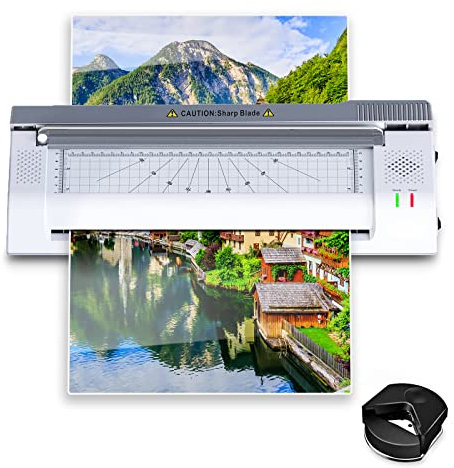 CYEJ A3 A4, 3 in 1Laminator,ABS und Geräuscharme Funktion, Inklusive 16 Laminierter Folie, Geignet für Homeoffice und Schule, CYEJDE-381GS, Weiß