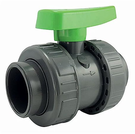 jardiboutique - ø 50 mm vanne PVC a coller poigner verte