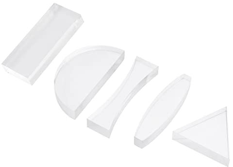 iplusmile 5 Pcs Optical Prism Optical Crystal Photography Prism Set Optical Acrylic Light Spectrum Prism Physical Optical Experiment Set for Physics Teach