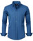J.VER Men's Long Sleeve Blue Dress Shirt Stretch Non Iron Solid Button Down Business Casual Regular Fit Formal Shirt Wedding Work M
