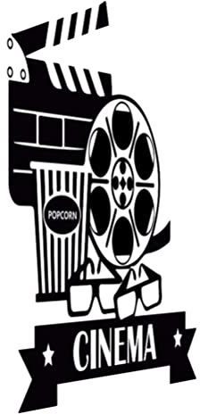 HOMSFOU Wohnkultur Cinema Wandaufkleber Dekorative Filmlayout Aufkleber Film Popcorn Kinematographie Aufkleber Kino ?en Kamerafilm
