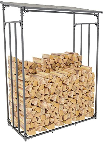 CLP Abri D'Extérieur pour Bois De Chauffage Ruston I Range Bûches en Aluminium I Eléments De Stockage pour Bois, Taille:L