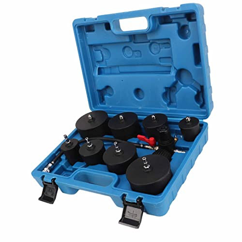 Turbo-Boost-Lecktester, 9-teiliger Turbo-System-Lecktester Turbolader-Luftdruck-Boost-Testkit mit Manometer-Tester