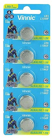 Vinnic Pilas alcalinas 1,5 V 625 / EPX625G / LR9 / L1560-5 Unidades