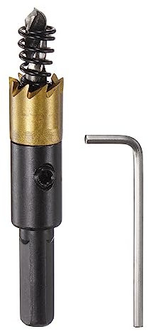 sourcing map Hole Saw 12mm (1/2) M35 HSS (High Speed Steel) Titanium Coated Drill Bit Cutter Opener for Stainless Steel Aluminum Alloy Metal Wood Plastic
