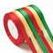 22m x 6 Rollen Schleifenband Weihnachten, 10mm Geschenkband Weihnachten, Grün/Gold/Rot Satinband zum Basteln Geschenkverpackung, Dekoband Weihnachten für Weihnachtsdeko Hochzeit Geburtstag Party