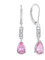 FJ Orecchini Pendenti Goccia Argento 925 Orecchini Tormalina Rosa Pietre Portafortuna Ottobre Gioielli Regalo per Donna
