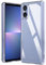 Natbok Cover per Sony Xperia 5 V,Hard PC Anti-Graffio Protettiva Case Antiurto Custodia con Bumper TPU,Anti-ingiallisce Custodia Cover per Sony Xperia 5 V,Trasparente