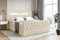 ALTDECOR Boxspringbett mit Matratze und Lattenrost, LED Boxbett, Topper, Fußteil, Polsterbett mit Bettkasten, Bett mit Stauraum H4-Matratze, Doppelbett - Aurora - 180x200 - Beige Monolith 04