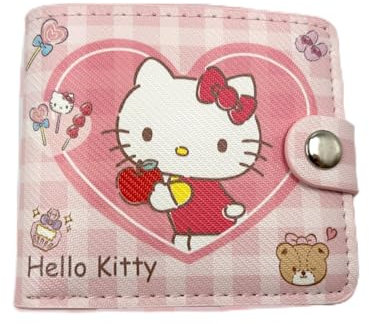 WKxinxuan Mädchen Geldbörse, Rosa Zeichentrick Kinder Leder Wallet, Geburtstagsgeschenk für Fans Jungen und Mädchen (11.5 * 9.5 * 2cm)
