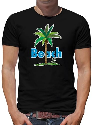 TShirt-People Mandala Palm Tree T-Shirt Herren XXXL Schwarz