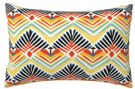 Funda Cojin 40x60 cm Étnico Cojines Exterior Jardin Impermeable 2 Piezas, Fundas Cojines Turco Funda de Almohada, Funda Cojines Exterior Cojines Decorativos para Coche Jardin Patio Hogar Regalos,U613