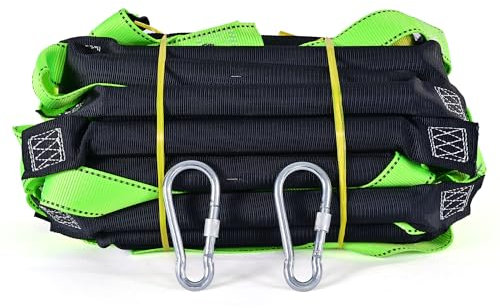 LZ.MZXU Fire Escape Ladders, 9.8FT Emergency Rope Ladder with 2 Hooks for 2-3 Story Homes, Portable Multi-use Quick Deployment Rope Ladders for Balcony Tree Window