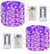 Lezonic 2 Pack Battery Fairy Lights,40Ft 12M 120LED Fairy Lights Battery Operated,8 Lighting Modes Waterproof Decorative String Lights for Indoor/Outdoor Bedroom Wedding Party Christmas Tree (Purple)