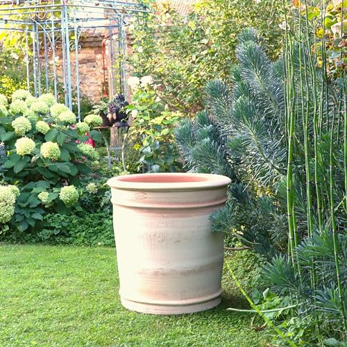 Palatina Keramik | handgefertigter Terracotta Topf Blumenkübel Pflanzgefäß | absolut frostfest/standfest | Übertopf zum Bepflanzen | Innen- und Außenbereich, Canna 60 cm