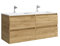 Salgar Mueble de baño Bequia 160cm + Lavabo MineralSolid | Roble |160x45x56