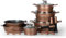 Royalty line Kochtopf- und Pfannen-Set, 14-teilig, Marmorbeschichtung, Induktion, PFAS-frei, Für alle Wärmequellen (Schwarz) (Kupfer)