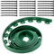 HEIHAK Bordure de pelouse de Type L 5 cm x 10 m, Bordure de Jardin Verte avec 45 Clous de Fixation, Courroies de Bordure de Jardinage en Plastique pour Bordure de Jardin Design