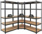 PROREGAL Mega Deal Eckregal Ragnar 1x: 180x90x60cm | Taurus 2X: 180x90x60cm Schwarz Fachlast 175kg, Kellerregal, Steckregal, Garagenregal, Lagerregal