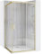 Rea Cabine de douche City 80x100 Brush Gold Cabine Douche avec receveur de douche Savoy Verre de sécurité trempé Transparent 4 mm, 5 mm (Or brossé)