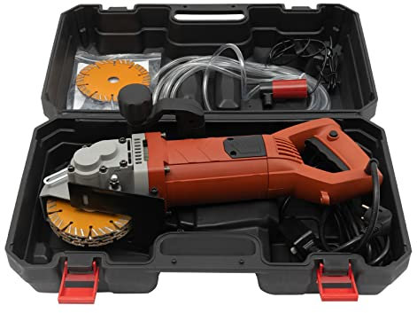 Rainureuse électrique pour mur de brique, marbre, mur de béton, 5 jeux de lames résistantes à la poussière et lignes infrarouges 4800 W