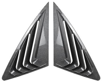 Auto Seite Hinten Fenster Jalousie Paste Typ Kompatibel for Audi Q3 F3 Sportback 2019 + Carbon Faser Glänzend Schwarz ABS Material(Carbon Look)