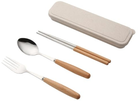 ABOOFAN 3 Stk essgeschirr outdoor cutlery set utensils set dinning tablet geschirr-s flatware tableware Essgeschirr- servierbesteck outdoor Bambus