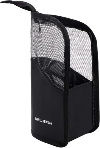Trousse à pinceaux de Maquillage, Trousse de Maquillage de Voyage pour Femmes et Filles, Sac à pinceaux de Maquillage Portable, Sac cosmétique, Fermeture éclair, 1 pièce, Noir, Noir, Noir
