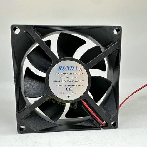 RS8026B24VH - S 80mm DC Brushless Fan - 24V 0.30A Double - Lead Sleeve Bearing Cooling Fan