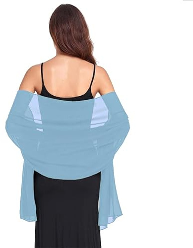 Van Der Rich ® - Stola aus Seidenchiffon Schal Tuch Leicht - Damen