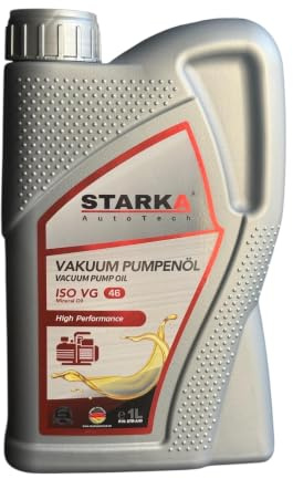 Starka Autotech Vacuum Pump Oil ISO VG 46 High Performance Mineral Oil for Air Conditioning Service and Automotive Workshop 1 Litre for R134a and R1234yf