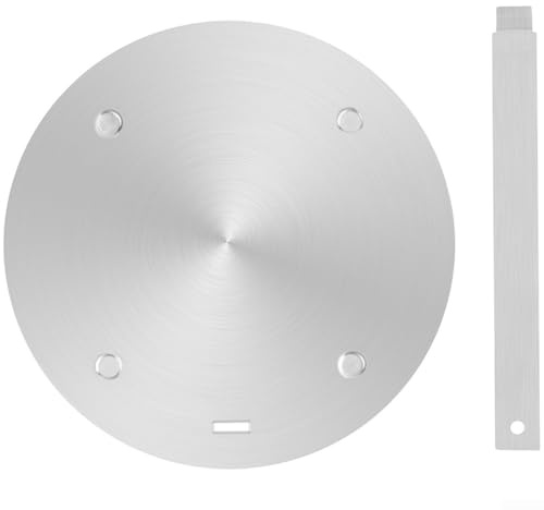 Edelstahl-Wärmeverteilerplatte mit Griff für Induktion, entwickelt, um die Wärme gleichmäßig zu verteilen und den Pfannentransport sicher zu transportieren (280 mm)