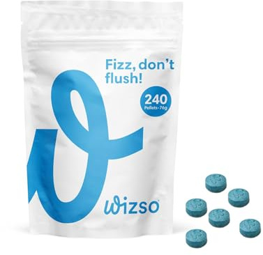 Wizso Toilet Water Saver No Flush Fizz Blue Tablets Water Saving and Reduce Bill (240 Tablet Refill)