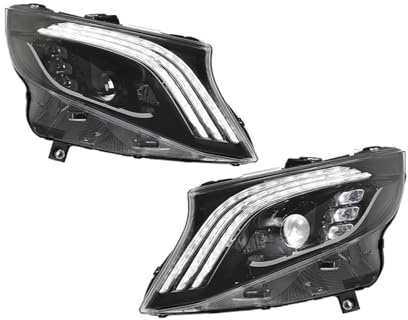 Drezzo Autoscheinwerfer Auto Styling E9 Kopf Lampe für Benz für Vito Scheinwerfer 2016-2022 W447 DRL