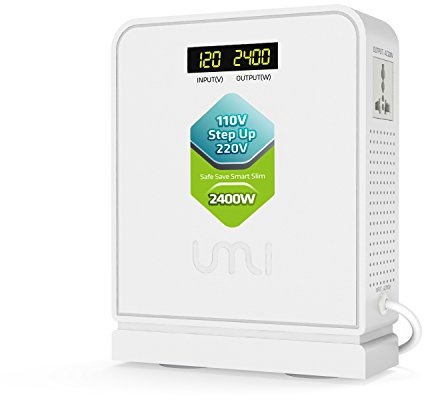 UMI 2400W Step Up Voltage Converter, Heavy Duty Power Transformer for Large Capacity Devices, Europe Appliance 110v to 220v