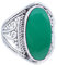 mantraroma Damen Ring Silber mit Stein grünen Onyx Edelstein grün ausgefallen verspielt (MRG-083-14-(52))