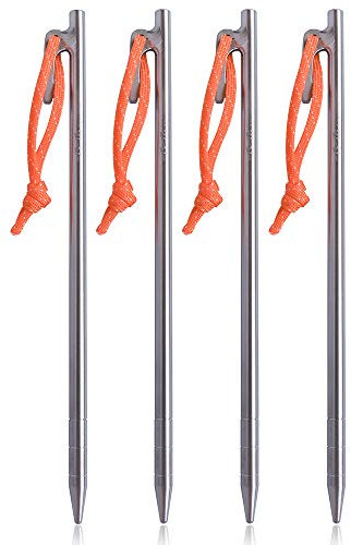TITO High Strength Titanium alloy tent stakes Tent pegs nail pegs for canopy camping tent DIA 8mm and Length 240mm only 56G (240)