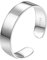 PROSILVER Damen Herren Ring - 925 Sterling Silber Offener Ring 5mm breit hochglanzpoliert Band Ring verstellbar Schmuck Accessoire für Jahrestag Geburtstag