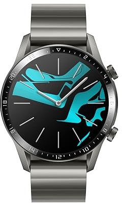 HUAWEI Watch GT 2(46mm) Montre Connectée, Autonomie de 2 Semaine, GPS Intégré, 15 Modes de Sport, Suivi du Rythme Cardiaque en Temps Réel, Appels Bluetooth, Elite Grise