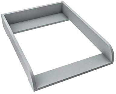 regalik Wickelaufsatz für Malm von IKEA, Wickeltischaufsatz für 48 cm Kommoden, Abnehmbar Wickelkommode aufsatz, Abgerundeten Frontplatten, Grau, 72cm x 54cm