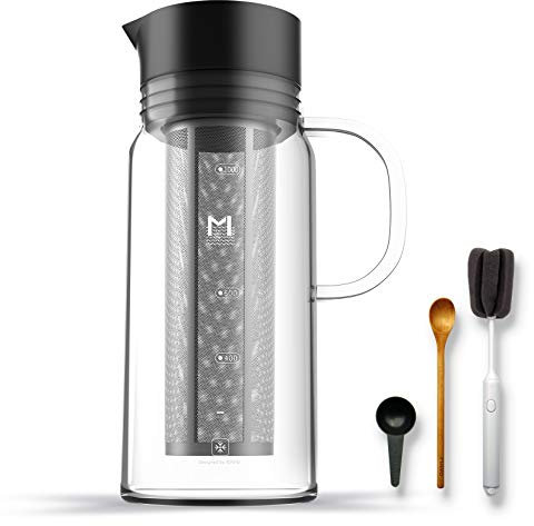 MAVO Cold Brew Coffee Maker, Ice Coffee Maker (34oz/1000ml),100% Airtight,Removable Stainless Steel Filter,Perfect For Homemade Iced Coffee and Ice Tea