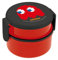 SKATER Runde Bento-Lunchbox, Kunststoff-Bento, 2-stöckig, 500 ml, hergestellt in Japan ONWR1, Pac-Man Rot