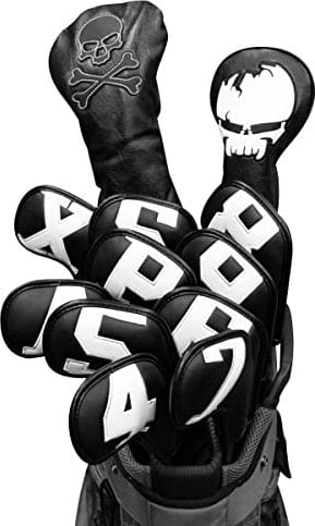 Golfschlägerhauben aus Leder, bunt, Golfschlägerhauben für Eisen, 10 Stück, personalisierbar und nicht anpassbar