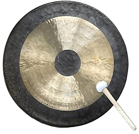 Vinbcorw Tam gong klangschale klein Singing Bowl Schule Asia deko Hu Dezhou Gong-Kinderspielzeug-Musikinstrument inklusiv Holz-/Baumwollklöppel,30cm