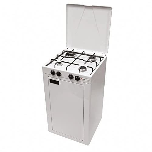 Parker Fornello Cucina a Gas Gpl 4 Fuochi Bruciatore da 3,5 Kw con Mobile Portabombola Made in Italy - 541CBGP/C
