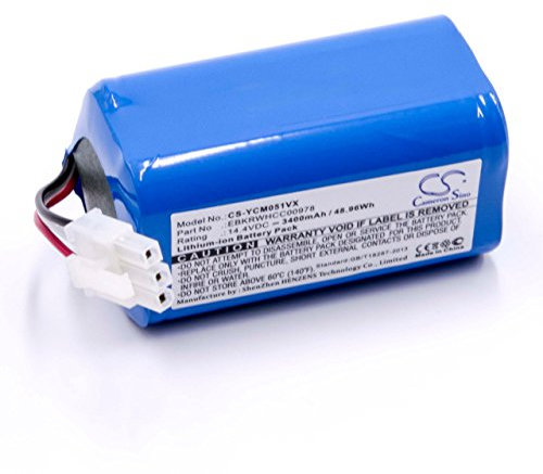 vhbw Batería Recargable reemplaza Miele 09793462, EBGETRHA005823, EBGETRHF000309 para aspiradora, Robot Limpieza (3400 mAh, 14,4 V, Li-Ion)