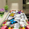 3D Rosen Schmetterling Kieselboden benutzerdefinierte große Fresko PVC wasserdicht dick verschleißfest papel de parede para quarto-250 * 175cm