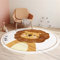 SWECOMZE Kinderzimmer Babymatte Weich Teppich Rund Babyzimmer Krabbeldecke rutschfest Spielmatte Baby Krabbelmatte Groß Kinderteppich Mädchen Jungen (Löwe 2#,80 * 80cm)