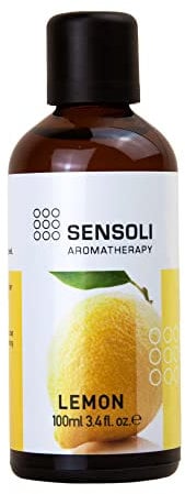 SENSOLI Lemon Essential Oil 100ml - Pure and Natural Essential Oil for Aromatherapy and Diffusers